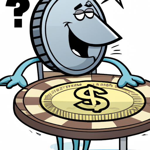 cartoon of a coin playing a board game 