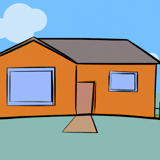 cartoon of a modern home