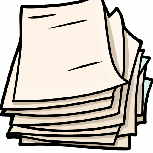cartoon of multiple sheets of paper