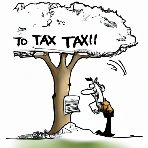 cartoon of paying taxes