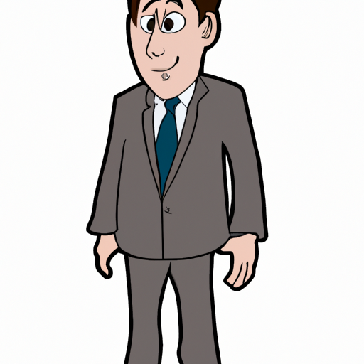 cartoon of a person in a suit
