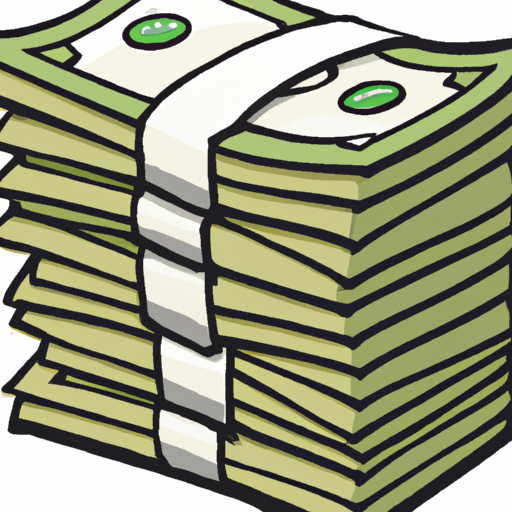 cartoon of a stack of money