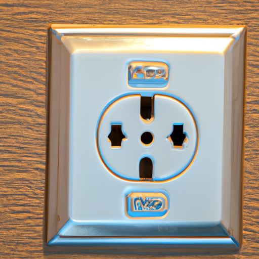 A closeup of an electrical outlet panel
