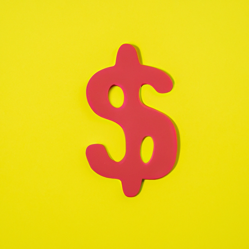 A red dollar sign on a yellow background