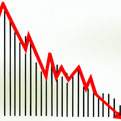 A graph showing the rise and fall of stock prices