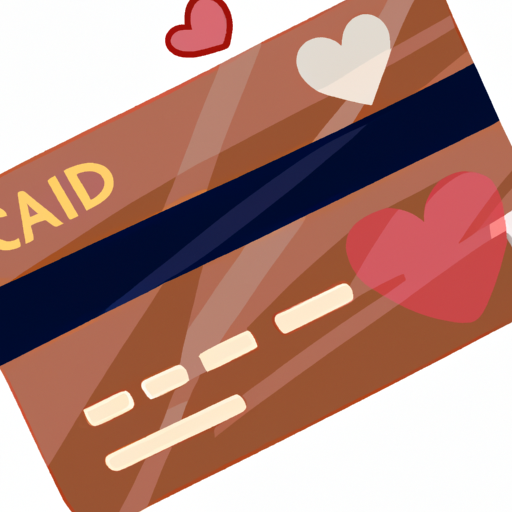 An illustration of a credit card with a heart on it