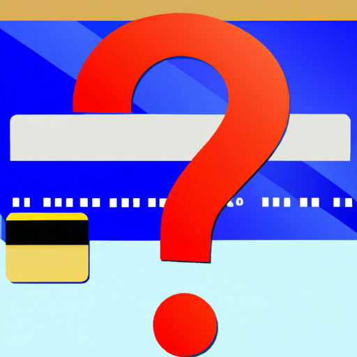 An illustration of a credit card with a question mark on it