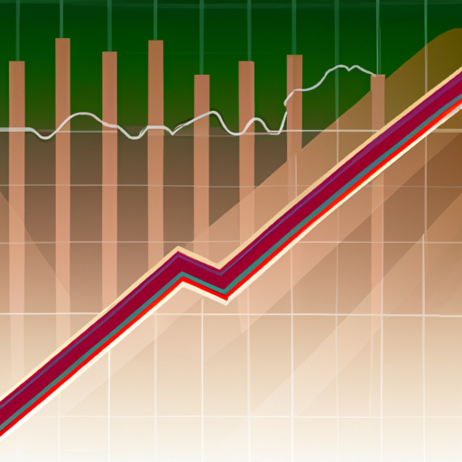 An illustration of a graph with lines and bars representing stock market data