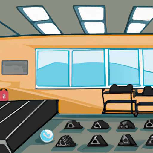 an illustration of the inside of a gym