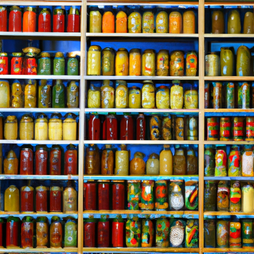 A photo of a store shelf full of canned vegetables