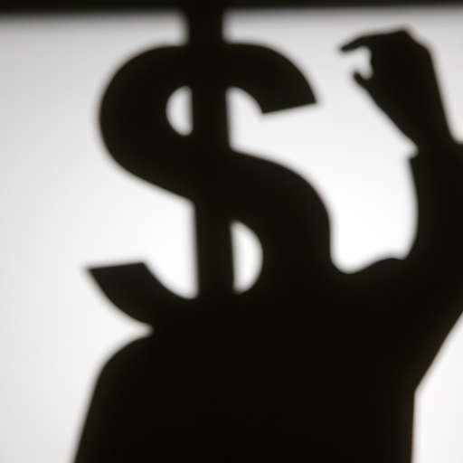 A silhouette of a hand holding a dollar bill