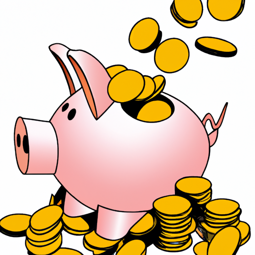 an illustration of a piggy bank with coins spilling out