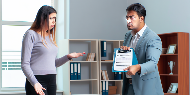 A landlord refusing a potential tenant due to bad credit