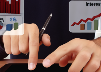 An individual comparing interest rates of various banks on a tablet