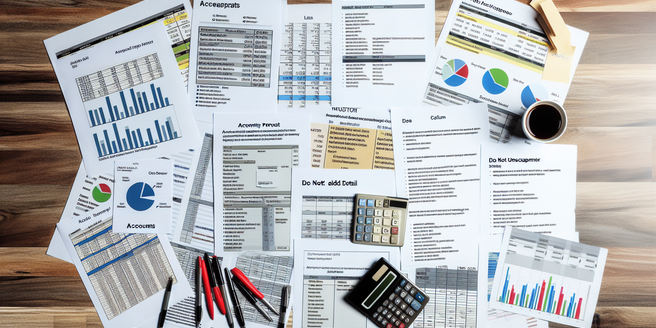 Several financial documents spread out on a large table, indicating complex financial decision making