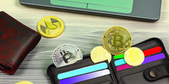 An image of a digital wallet storing various types of cryptocurrencies