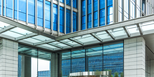 An image showing the exterior of a modern financial advisory firm