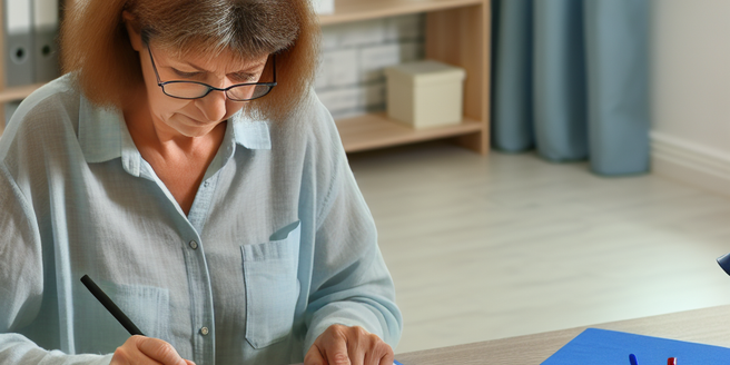 An individual diligently working on a budget plan at a home desk