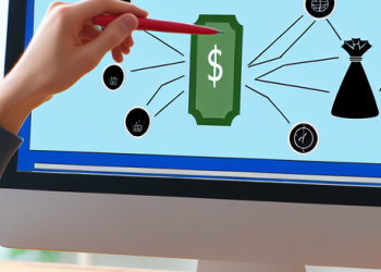 Person looking at a computer screen showing online sources of passive income