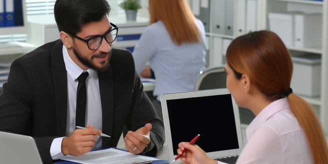 Professionals working in the offices of the credit bureaus, analyzing profiles